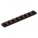 LEGO lapos elem 1x8, sötétbarna (3460)